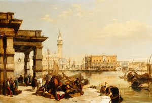 Blick auf St. Markus von der Punta della Dogana, Venedig von Edward Pritchett