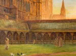 Lincoln Cathedral - Die Kreuzgänge, 1880 von Edward R Taylor
