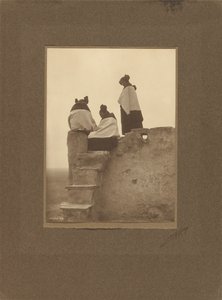 [Hopi, die Tänzer beobachtend] von Edward S. Curtis