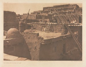 Portfolio XVII, Platte 609: Die Terrassenhäuser von Zuñi von Edward S. Curtis