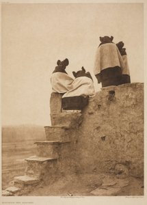 Die Tänzer beobachten von Edward S. Curtis