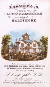 E. Sachse und Co., Praktische Lithographen, 104 S. Charles St., Baltimore