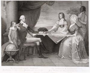 Die Familie Washington, 1798 (Kupferstich und Punktiermanier)