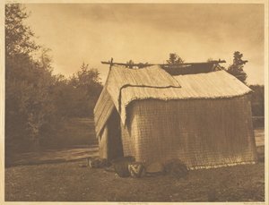 Ein Mattenhaus - Skokomish von Edward Sheriff Curtis