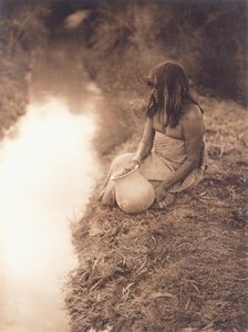 Maricopa Frau am Bach