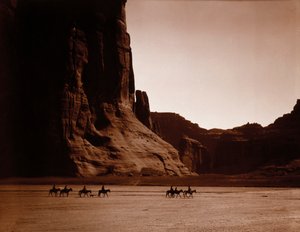 Navajo-Reiter von Edward S. Curtis, ca. 1904
