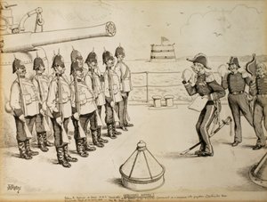 Unaufgezeichnete Geschichte! Erzählen den Marinesoldaten an Bord der HMS Taradiddle die Entschlossenheit der Regierung Ihrer Majestät - als Zugeständnis an die Vorurteile der kontinentalen Mächte - Ägypten frühzeitig zu evakuieren: wahrscheinlich am 1. Apr von Edward Tennyson Reed