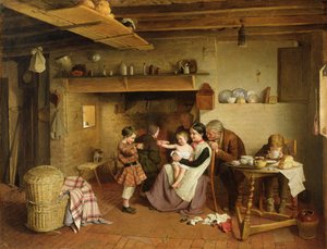 Eine Hüttenszene, 1855 von Edward Thompson Davis