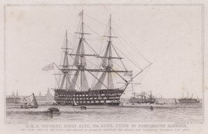 HMS Victory, erstes Rangschiff von Edward William (after) Cooke