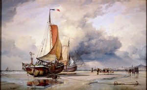 Niederländische Pincks in Scheveningen, Holland, 1860