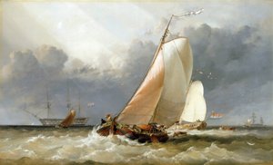 Niederländisches Segelboot auf dem Zuiderzee (Holland)