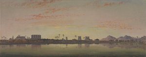 Pylonen bei Karnak, die Thebanischen Berge in der Ferne von Edward William Cooke