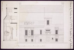 Entwurf für Haus und Studio für J.A.M. Whistler Esq, Chelsea, ca. 1877-78 von Edward William Godwin