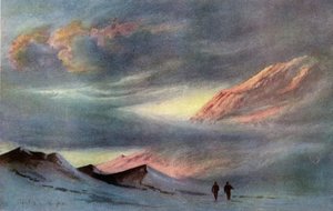 Ein Sonnenuntergang von Hut Point, 2. April 1911, 1913 von Charles Edward Wilson