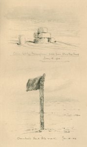 Cairn der Norweger und Amundsens Südpolmarkierung, Januar 1912, 1913 von Charles Edward Wilson