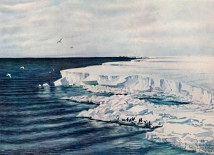 Die große Eisbarriere, Blick nach Osten von Kap Crozier, 4. Januar 1911, 1913 von Charles Edward Wilson