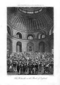 Die Rotunde in der Bank of England, London, 1804 von Edwards