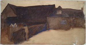 Ein Bauernhof von Edwin Austin Abbey