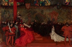 Kompositionsstudie für Die Verhandlung von Königin Katharina, Heinrich VIII, Akt II, Szene IV