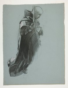 Figurenstudie für Die Abreise, aus Die Suche nach dem Heiligen Gral (eine Serie von fünfzehn Gemälden für die Boston Public Library, abgeschlossen 1901)