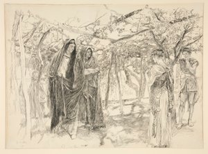 Polixenes und Perdita - Akt IV, Szene III, Der Winter von Edwin Austin Abbey