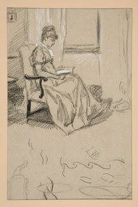 Porträt von Mrs. Abbey, lesend