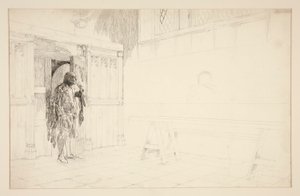 Vorläufige Skizze für Die lustigen Weiber von Windsor von Edwin Austin Abbey