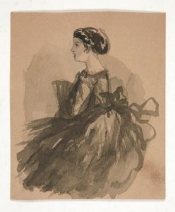 Sitzende Frauen (recto); Fünf Skizzen von Köpfen (verso)
