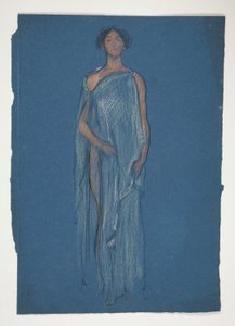 Skizze einer Frau - Kostümstudie für ein Theaterstück? von Edwin Austin Abbey