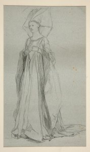 Studie für Lady Anne, für König Richard III (?) von Edwin Austin Abbey