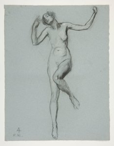 Studie für Figur von 4 Uhr nachmittags in von Edwin Austin Abbey