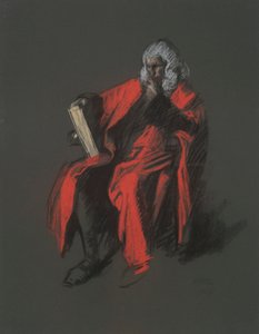 Studie für die Figur von Oberster Richter Thomas McKean von Edwin Austin Abbey