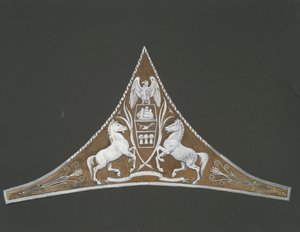 Studie für dreieckiges dekoratives Detail, im Pennsylvania State Capitol Building, Harrisburg, 1902-1911