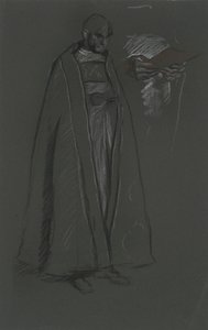 Studie eines Bischofs für die Krönung von Edward VII von Edwin Austin Abbey
