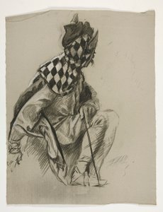 Studie eines Narren (unbenutzt), für die Suche nach dem Heiligen Gral (eine Serie von fünfzehn Gemälden für die Boston Public Library, abgeschlossen 1901)