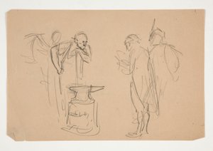 Unidentifizierte Illustration für Oliver Goldsmith von Edwin Austin Abbey