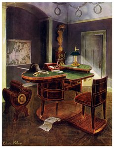 Kampagnenschreibtisch von Napoleon I., Schloss Malmaison, Frankreich, 1911-1912