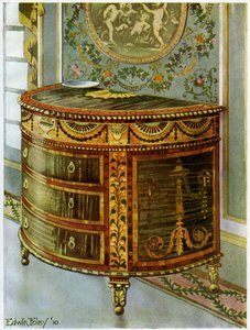 Intarsien-Satinholz-Kommode mit Ormolu-Beschlägen, 1911-1912