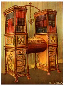Der Schwester eingelegter Doppelsekretär und Bücherschrank, Sheraton, 1911-1912