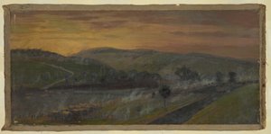 Flucht der Armee von Virginia, kommandiert von General Lee, über den Potomac River bei Williamsport von Edwin Forbes