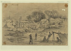 Feldlazarett des 5. Korps (Genl. Warren) in Spotsylvania Court House, Va. von Edwin Forbes
