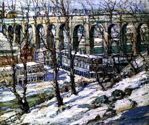 Hohe Brücke am Harlem River, USA, ca. 1907