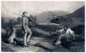 Prinz Albert auf der Hirschjagd, Mitte des 19. Jahrhunderts von Edwin Landseer