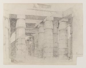 Tempel des Khonsu in Karnak, 1887 von Edwin Howland Blashfield