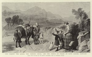 Ihre Majestät die Königin, die Prinzessin Royal und der Prinz von Wales am Loch Laggan, Schottland von Edwin Landseer