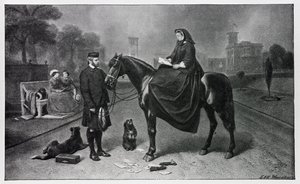 Königin Victoria in Osborne, nach dem Gemälde von 1865 von Edwin Landseer
