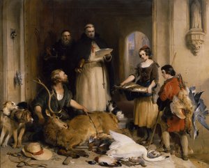 Szene aus alter Zeit in der Bolton Abbey, ca. 1834 von Edwin Landseer
