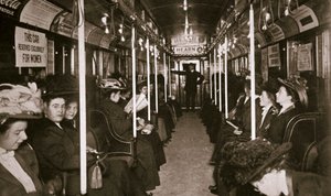 Hudson River U-Bahn-Zug, New York, USA, um 1901