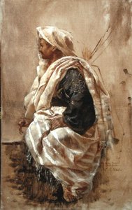 Ein sitzender Araber