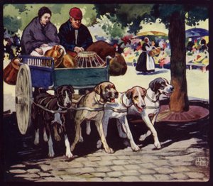Ein französischer Hundewagen